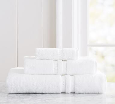 Heathered Hydrocotton Wash Cloth - White