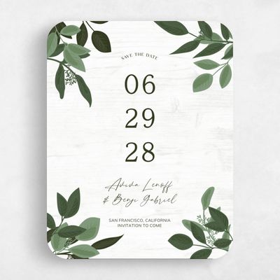 Grey Rounded Wedding Save the Date - Summerlin Classic
