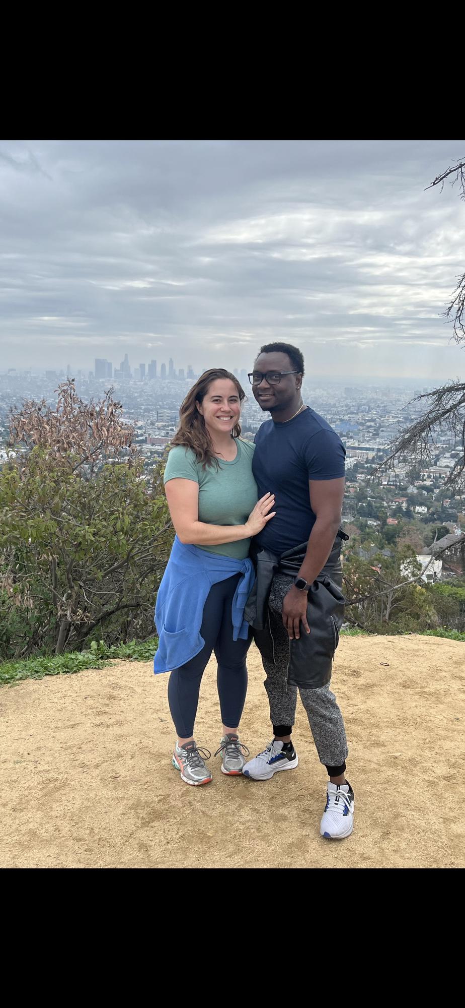 We enjoy doing anything together, including a hike to the Griffith Observatory.
