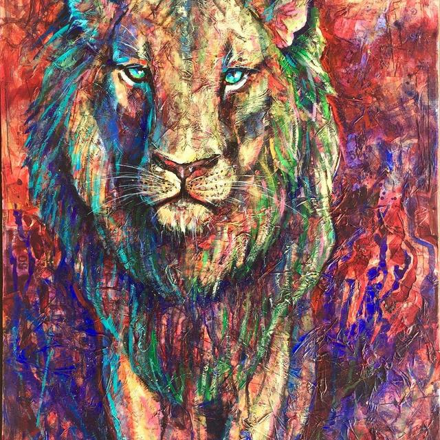 “We Are All Cecil” one-of-a-kind painting