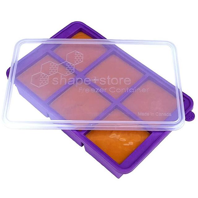 Soup Master 6 Cup Maximum Capacity Freezer Container by Shape+Store - freeze soup, pasta, sauces or desserts, Purple, Extra Large