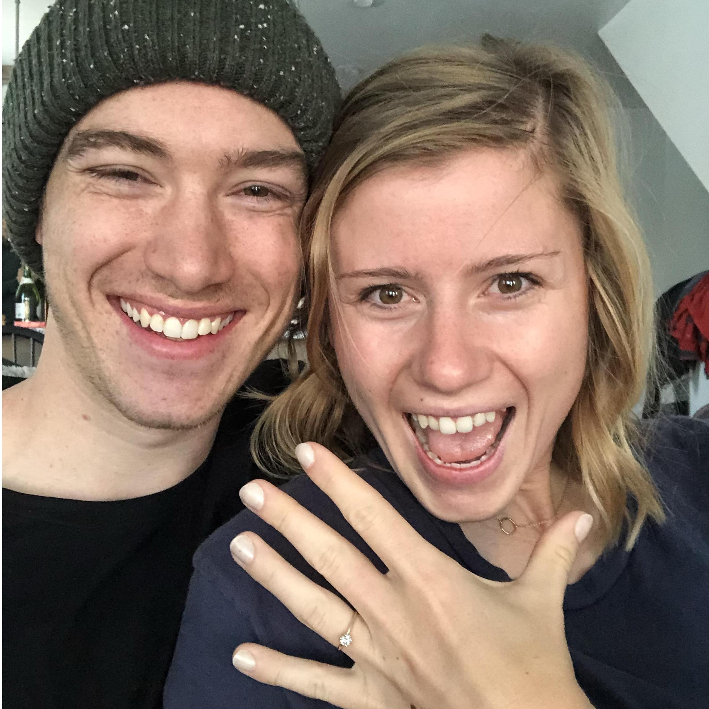 The morning after we got engaged!