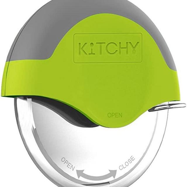 Kitchy Pizza Cutter Wheel - Super Sharp and Easy To Clean Slicer, Kitchen Gadget with Protective Blade Guard (Green)