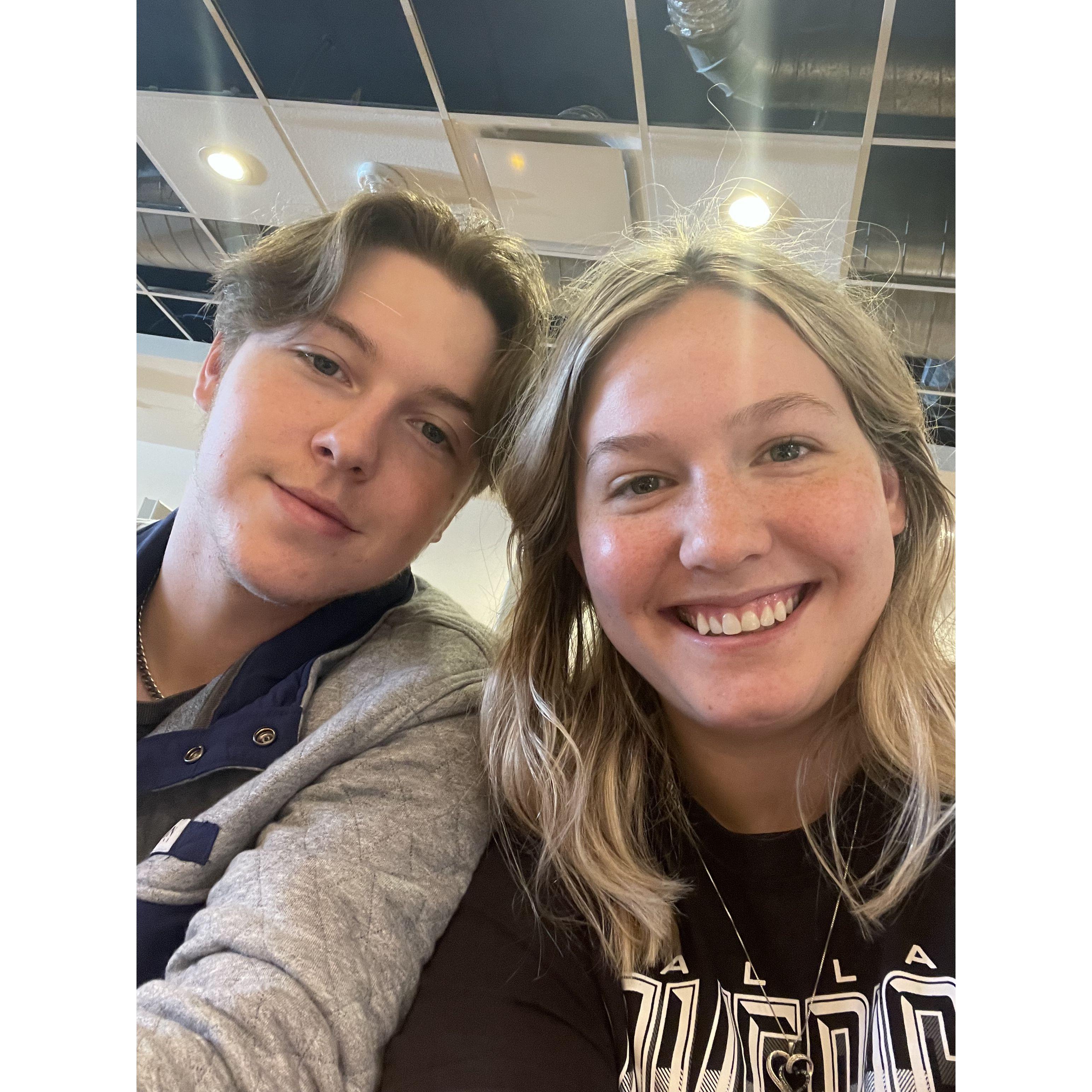 At breakfast in Dallas