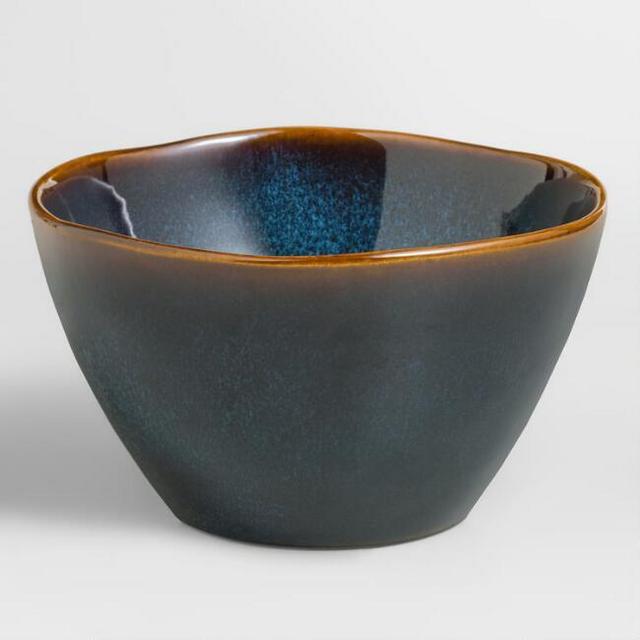 Indigo Organic Reactive Glaze Bowls, set of 2