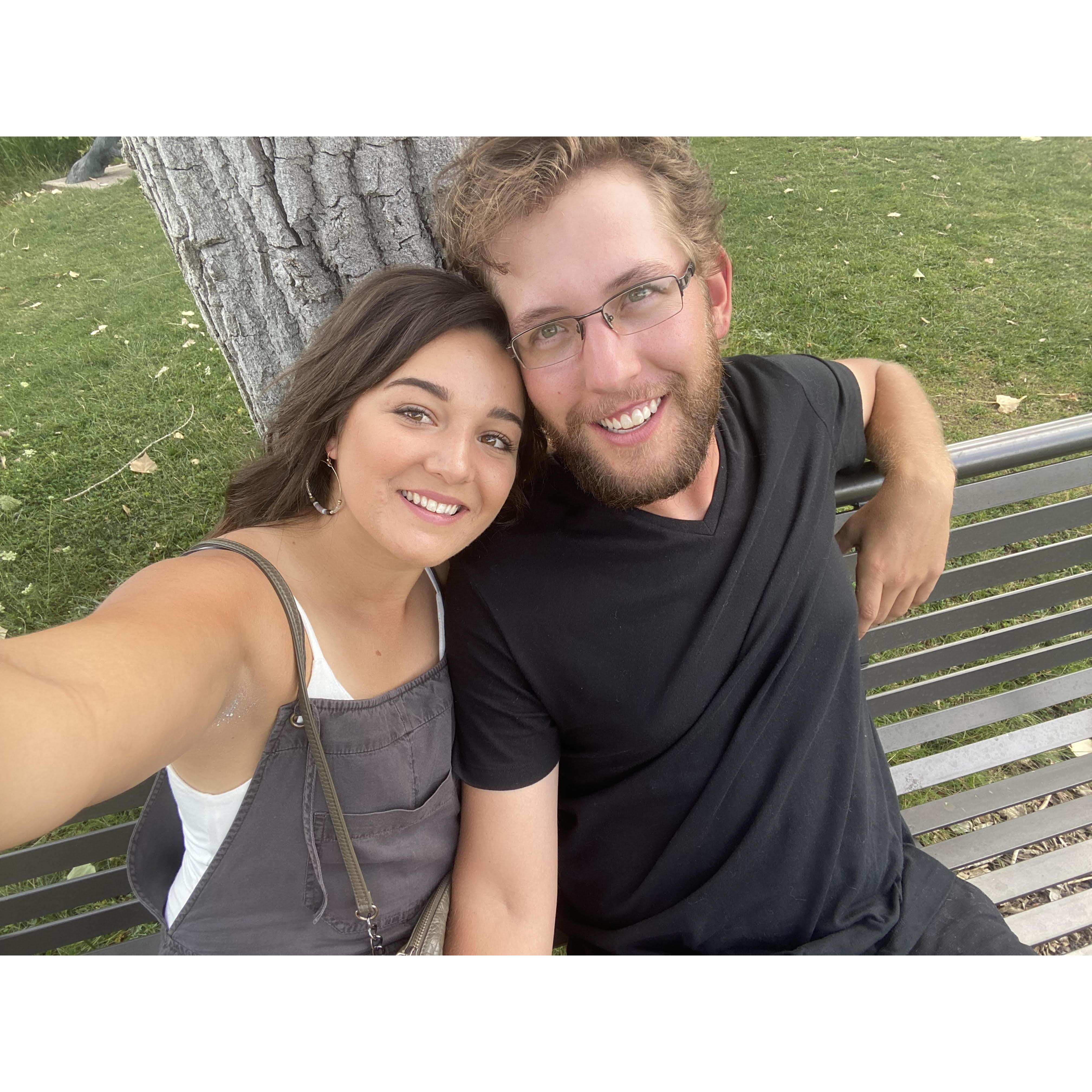 Our first photo together.