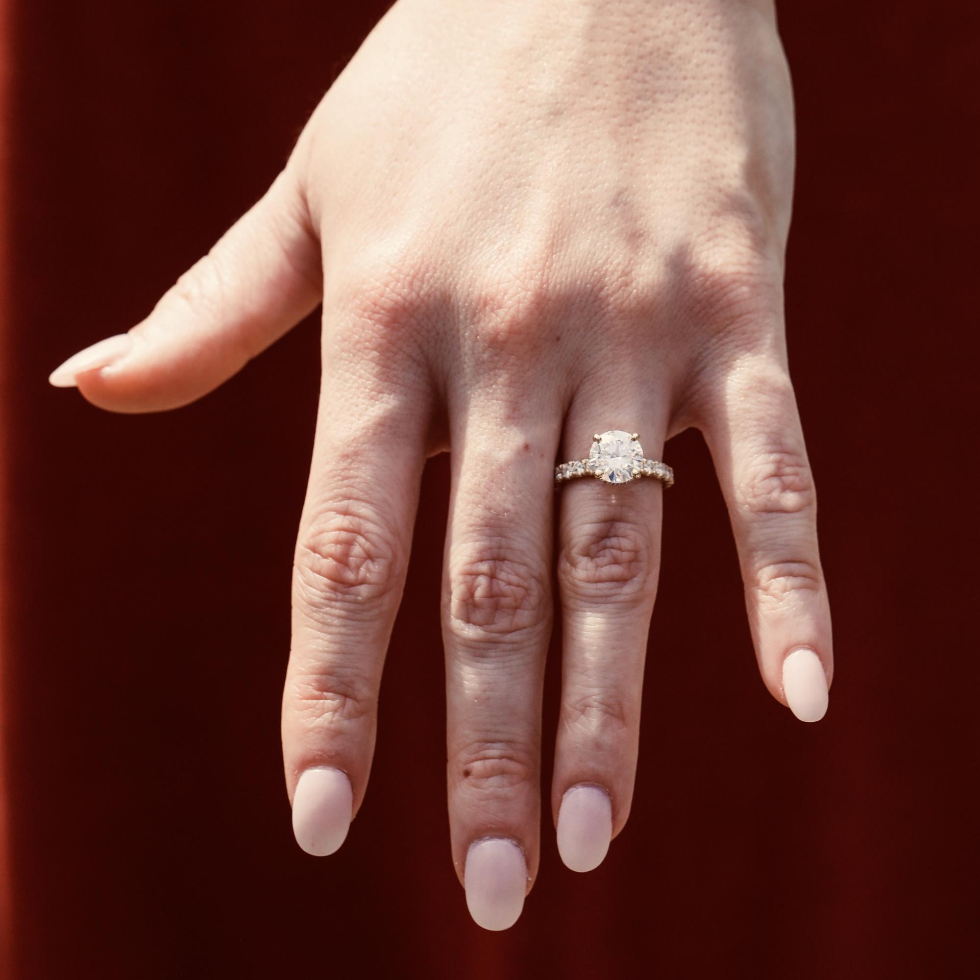 Engagement ring that John designed