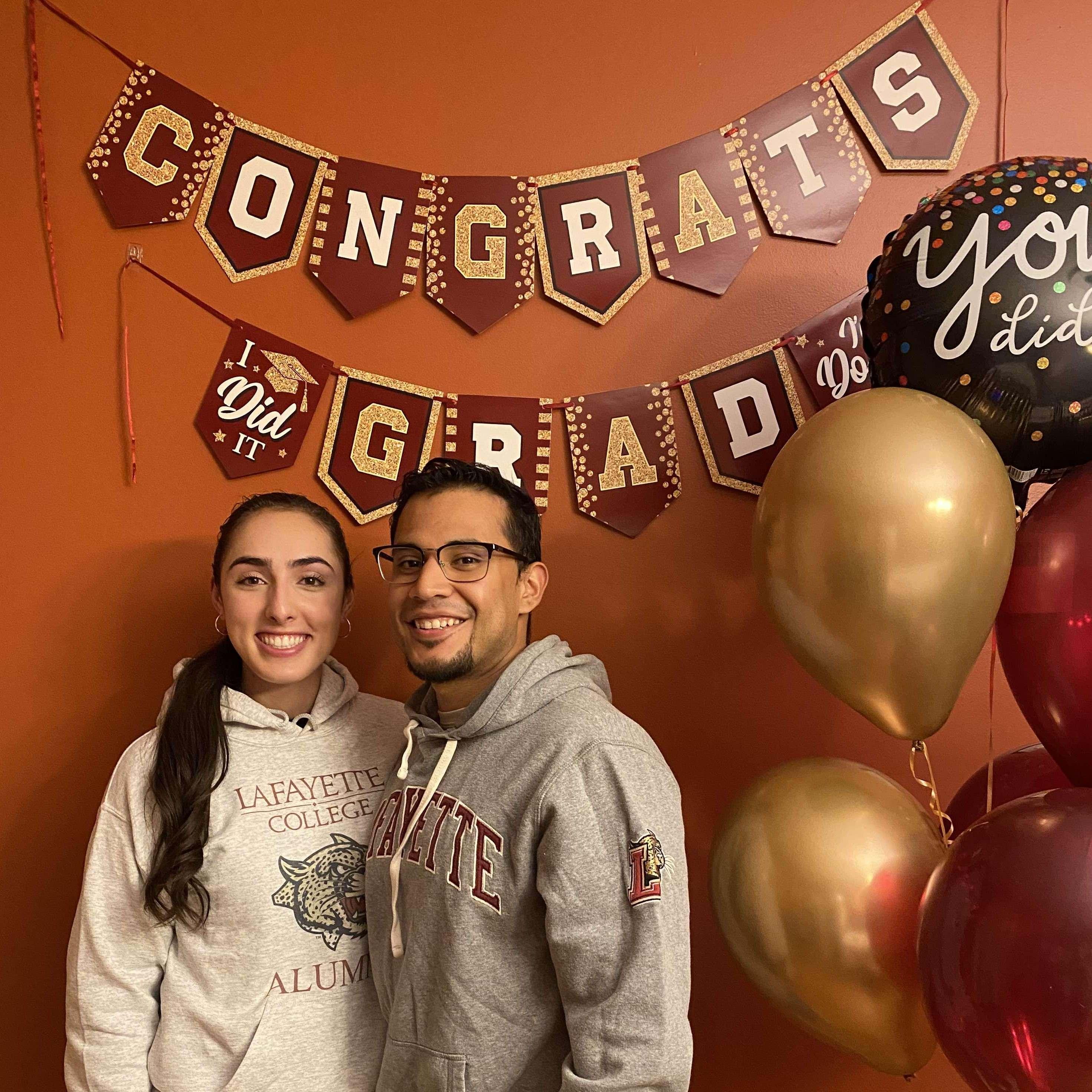 December 2020: Marissa's college graduation celebration