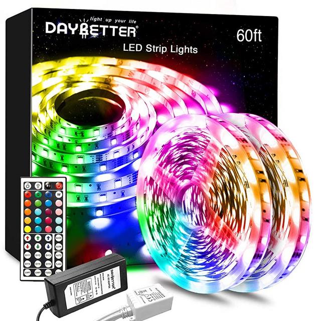 Daybetter Led Lights Color Changing Led Strip Lights with Remote Controller-60ft