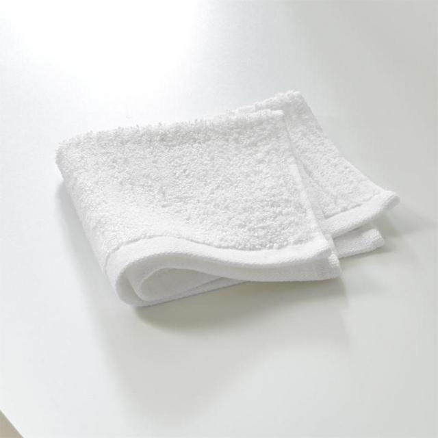 Ribbed White Washcloth
