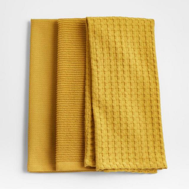 5pk Cotton Assorted Kitchen Towels Yellow - Threshold™