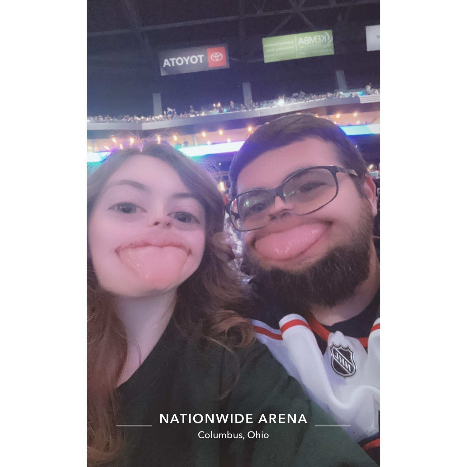 Silly picture from our time at Nationwide Arena!