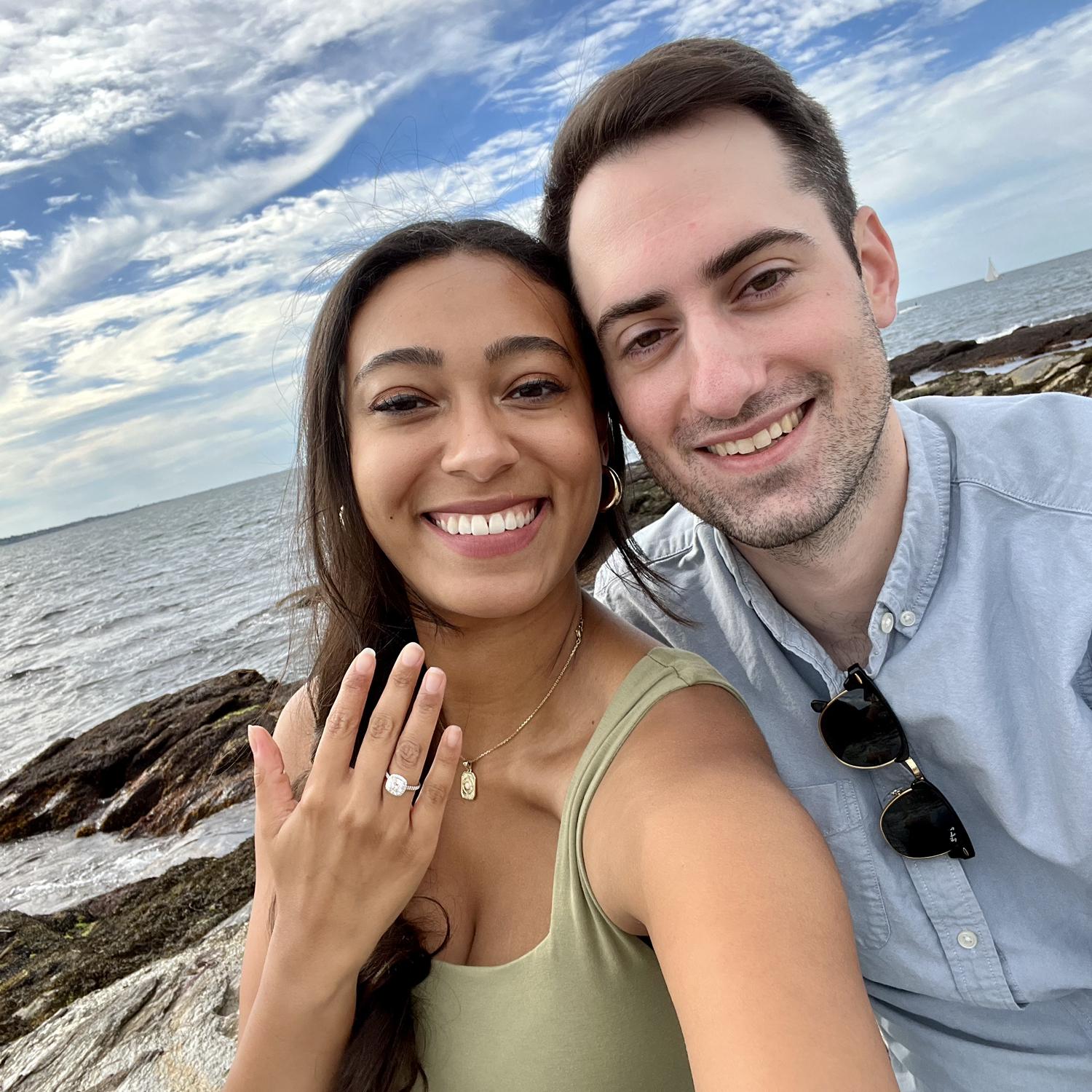 Our engagement at Beavertail State Park in Jamestown, RI, August 2022