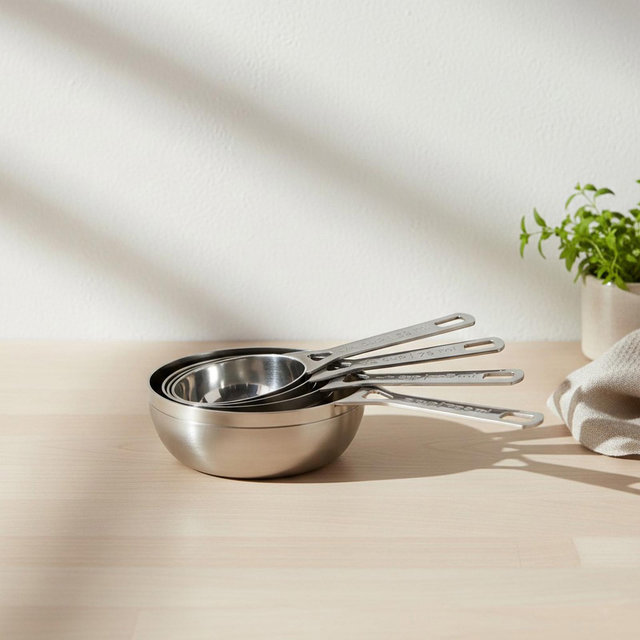 Le Creuset, Stainless 4-Piece Measuring Cup Set | Zola