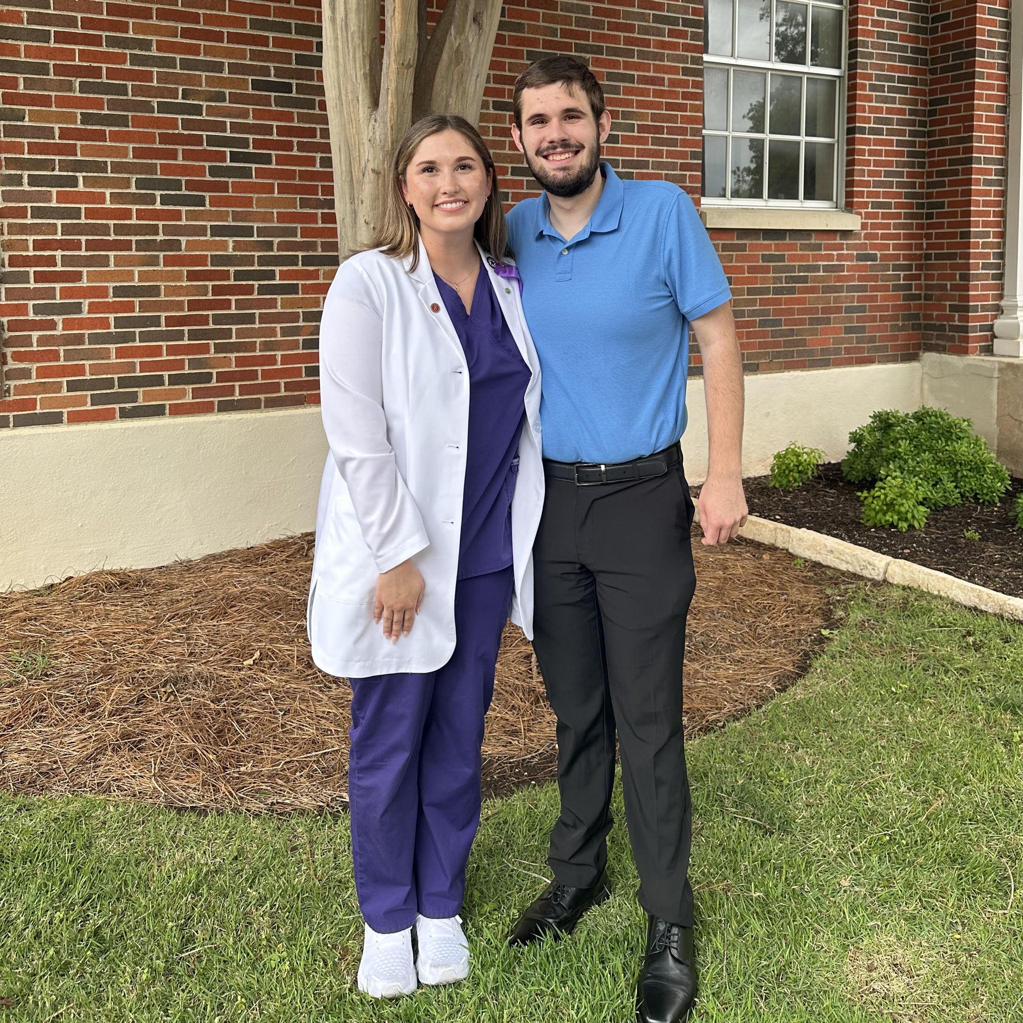 At Emily's white coat ceremony from nursing school!
