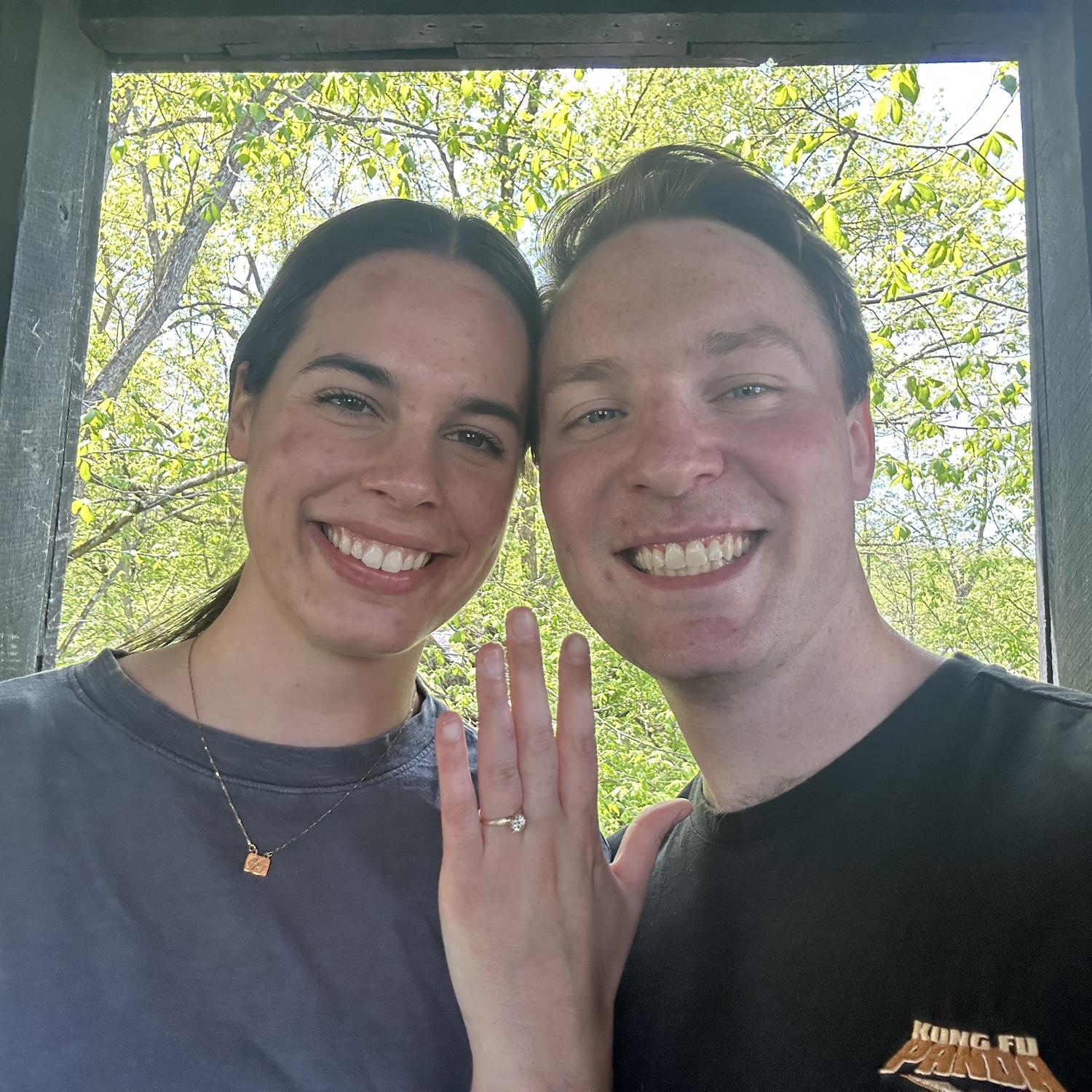 This was right after Nick proposed on a bike ride at the Bolster infamous "pooh stick bridge"