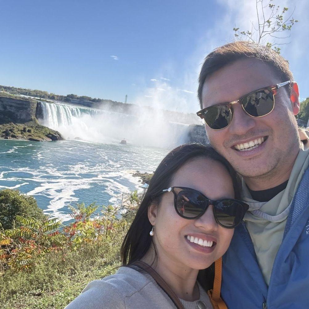 Standing together in awe of Niagara Falls.