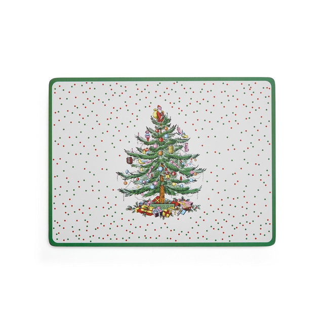 Spode Christmas Tree Polka Dot Large Placemats, Set of 4