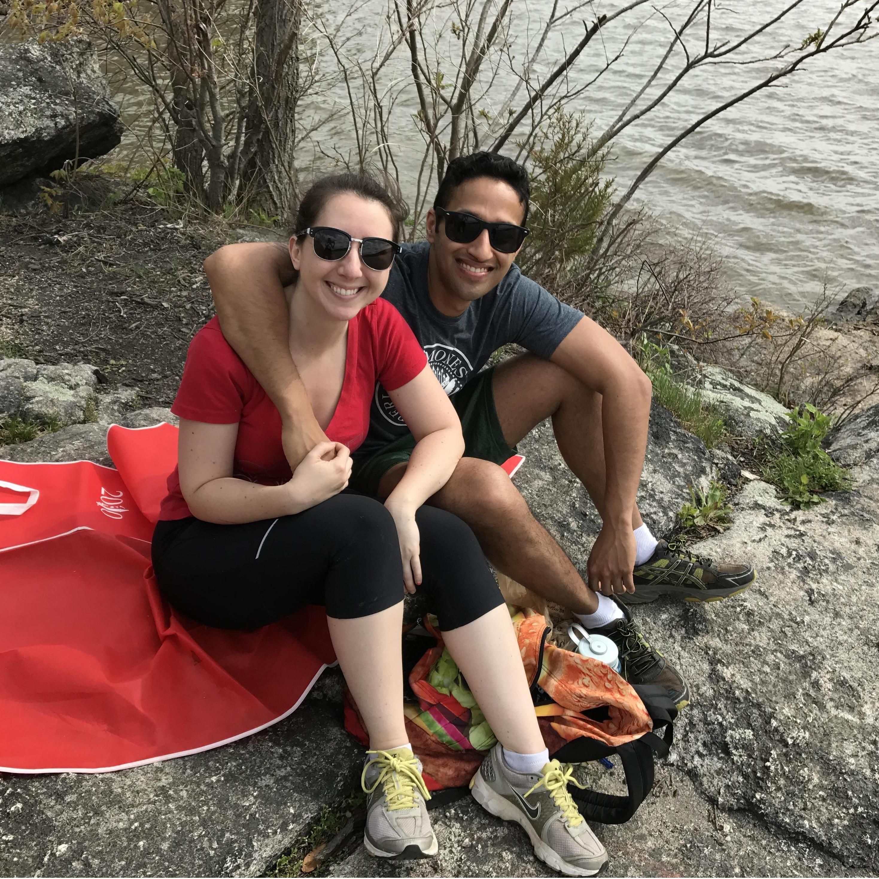 Our first beyond-NYC excursion, Garrison, NY (where Piyal proposed 3.5 years later!). April 2017