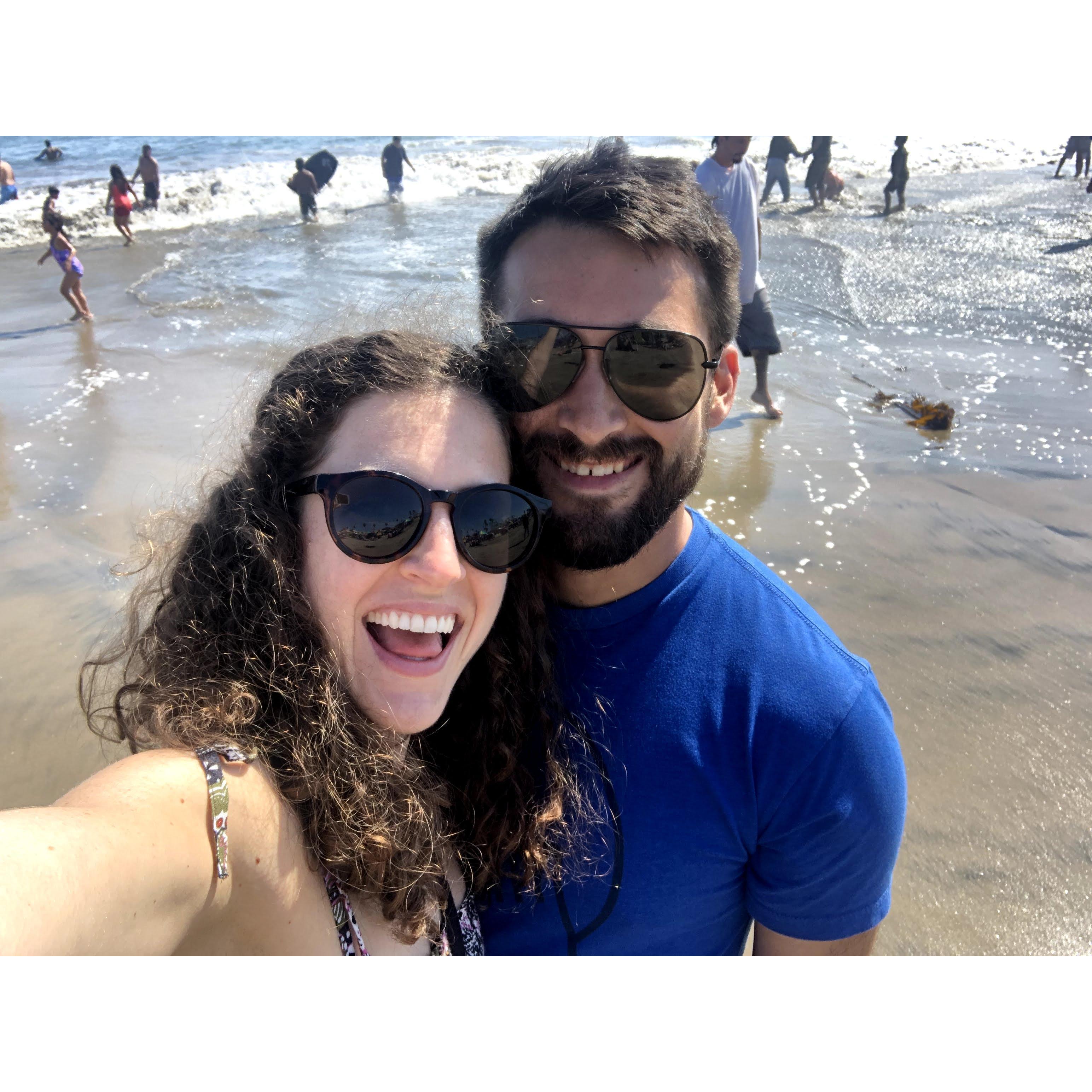 Having fun on the beach in Santa Cruz