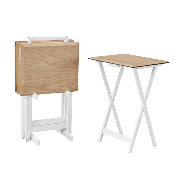 Marlowe Tray Table Set Natural - Linon