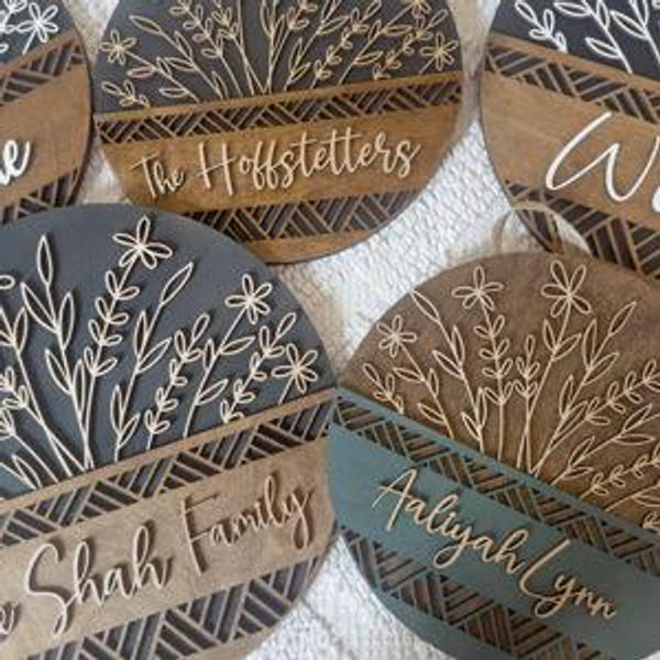 Wooden Door Sign, Family Name Sign, Engagement Gift, Housewarming Gift, Personalized Sign, Last Name Sign, Front Door Welcome, Wedding Gift - Etsy