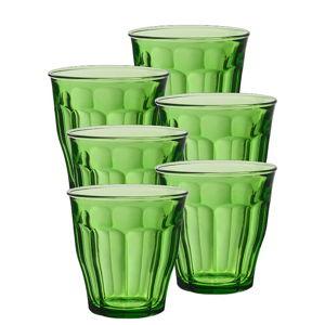 Duralex Picardie Moss Colored Drinking Glasses - 10 3/8