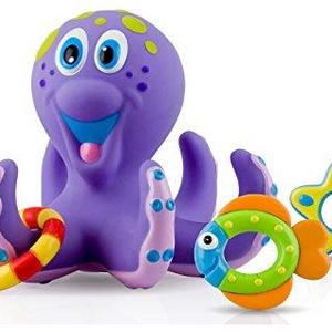 Nuby Octopus Hoopla Bathtime Fun Toys, Purple
