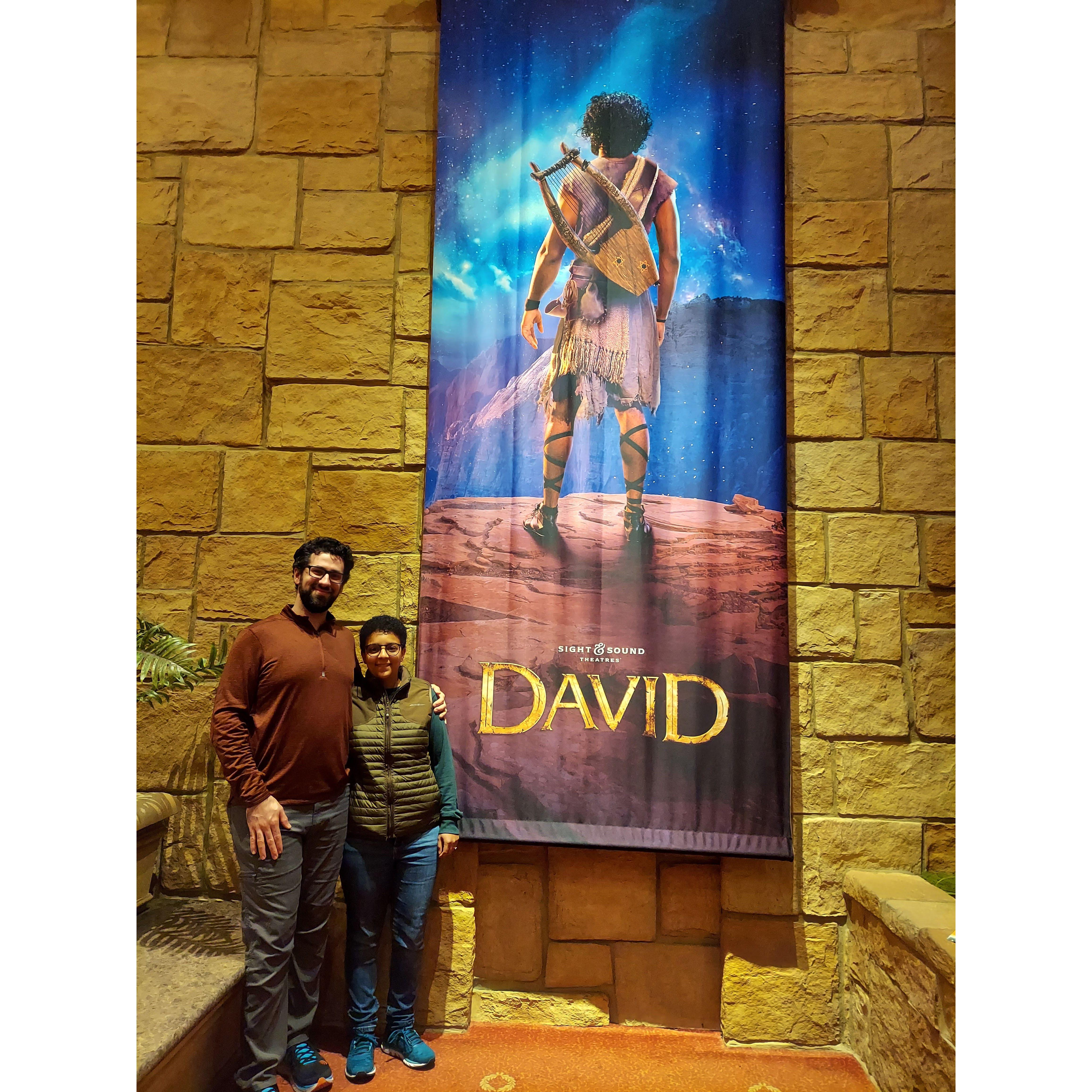 Visiting Sight & Sound to see "David"