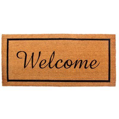 Welcome Border 22" x 47" Coir Door Mat