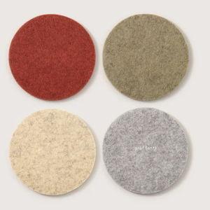 Bierfilzl Merino Wool Round Coaster Multi 4 Pack in Cobblestone