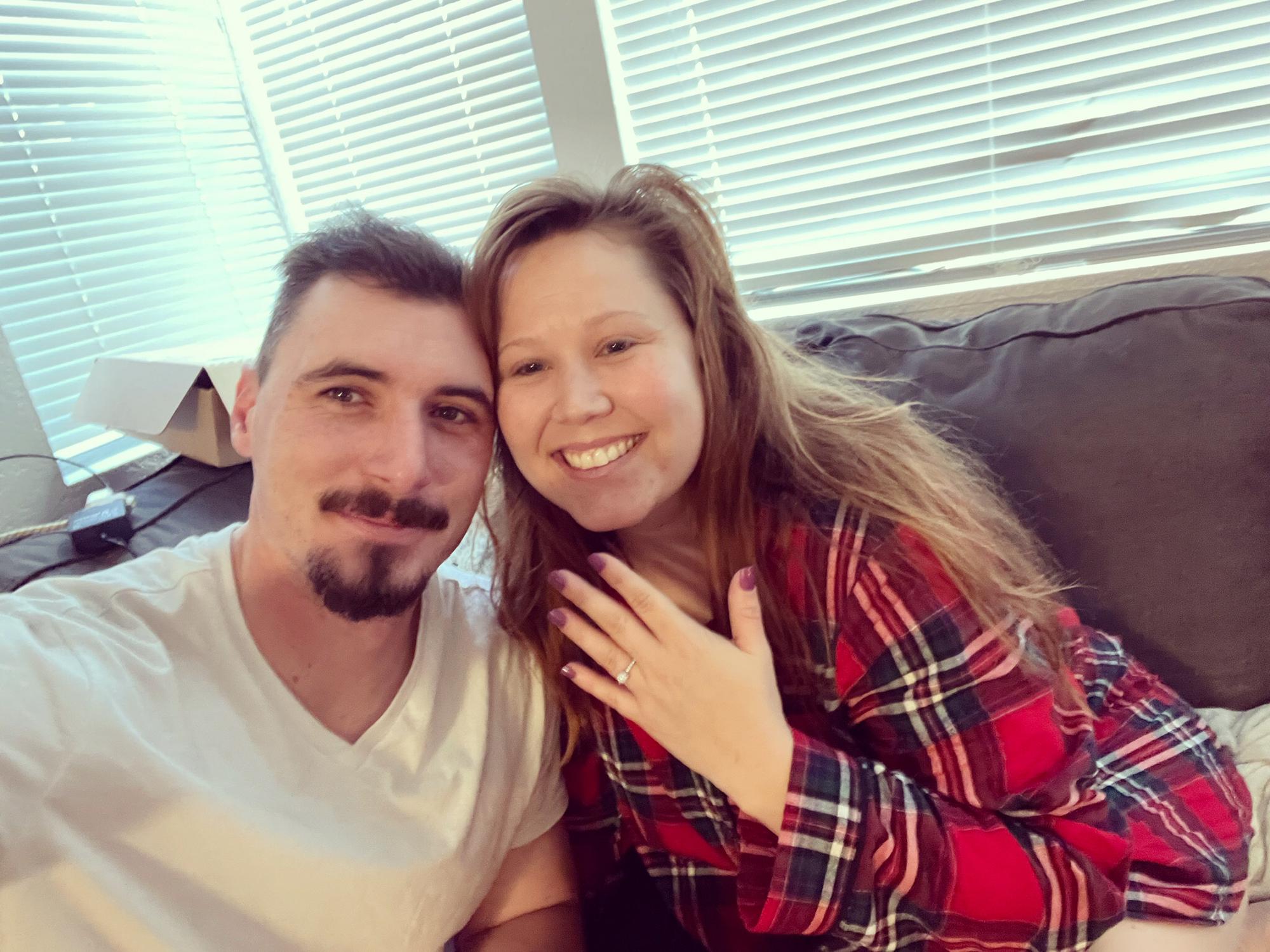 Christmas morning when Felicia said YES!