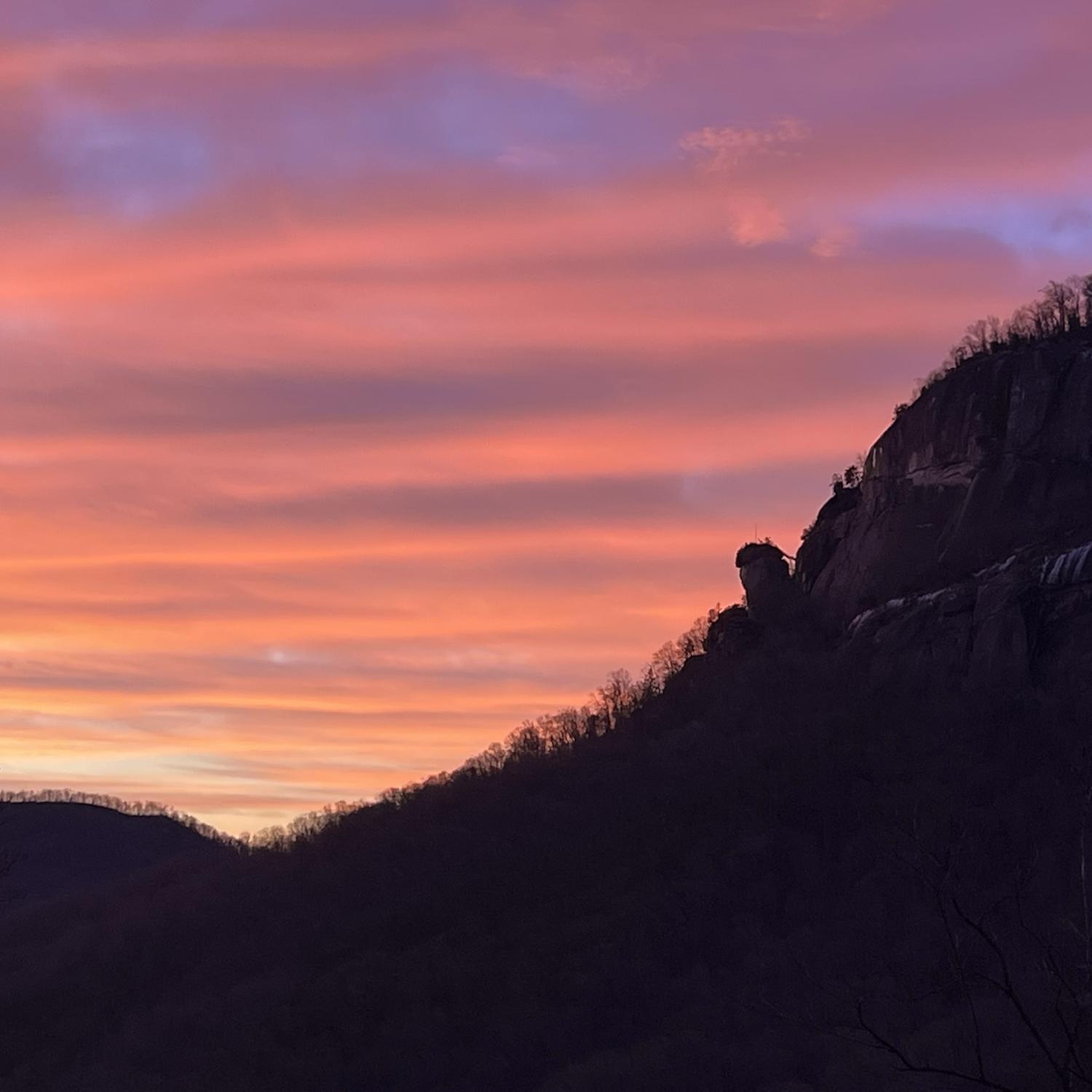 The sunrises over Chimney Rock were amazing!