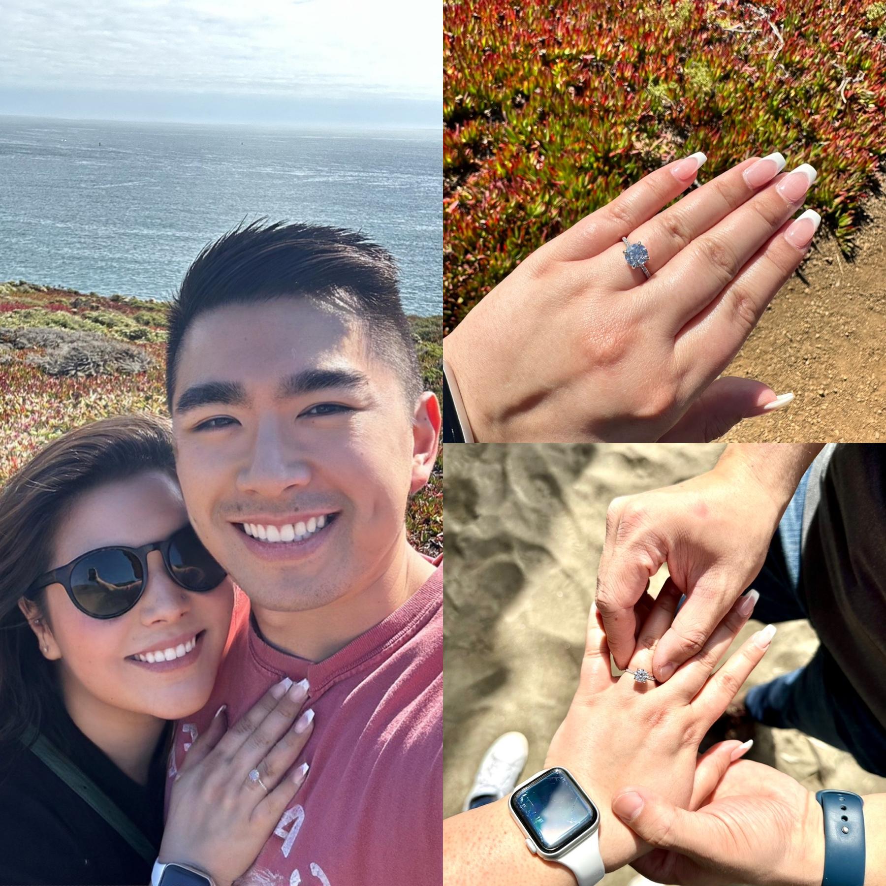 The day he proposed, we were at a beach we went to when we first started dating. We talked about marriage back then and now we’re actually tying the knot.