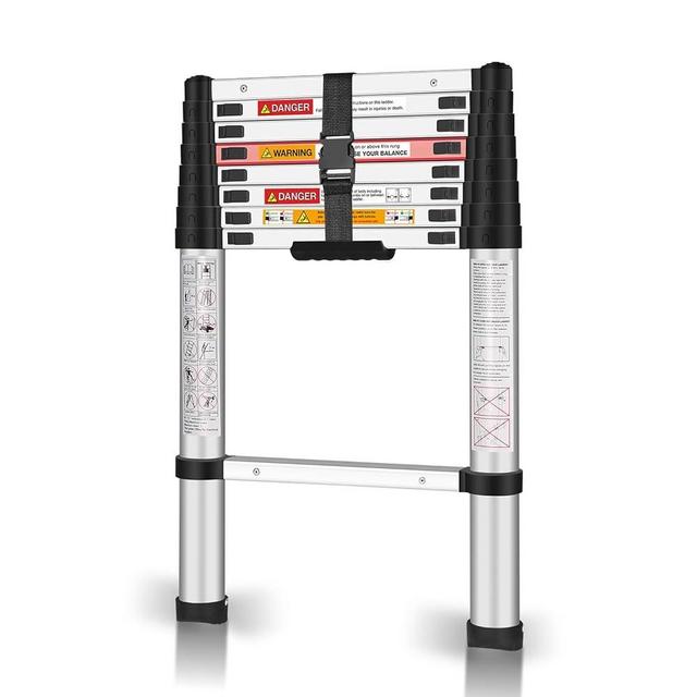 Yvan Telescoping Ladder,8.5 FT Aluminum Telescopic Extension Ladder,Soft Close Design Multi-Purpose Extendable Ladder for Household Daily or Hobbies,330 Lb Capacity