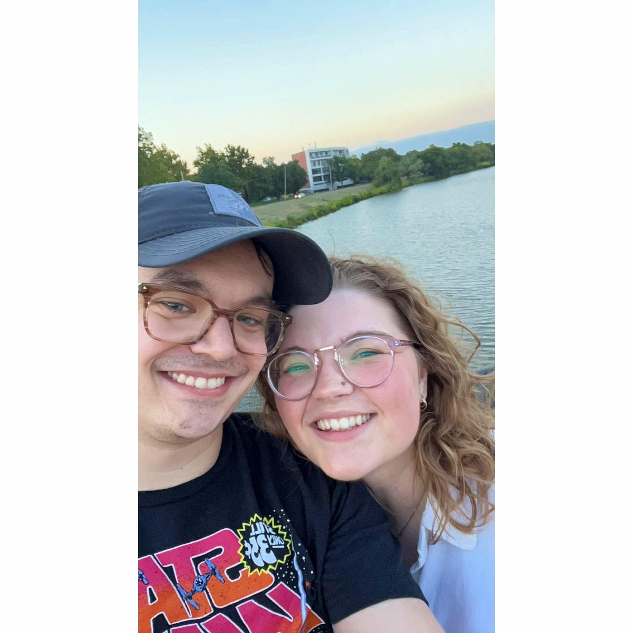 October 3rd - This was our "we're 'officially' a couple" commemorative selfie