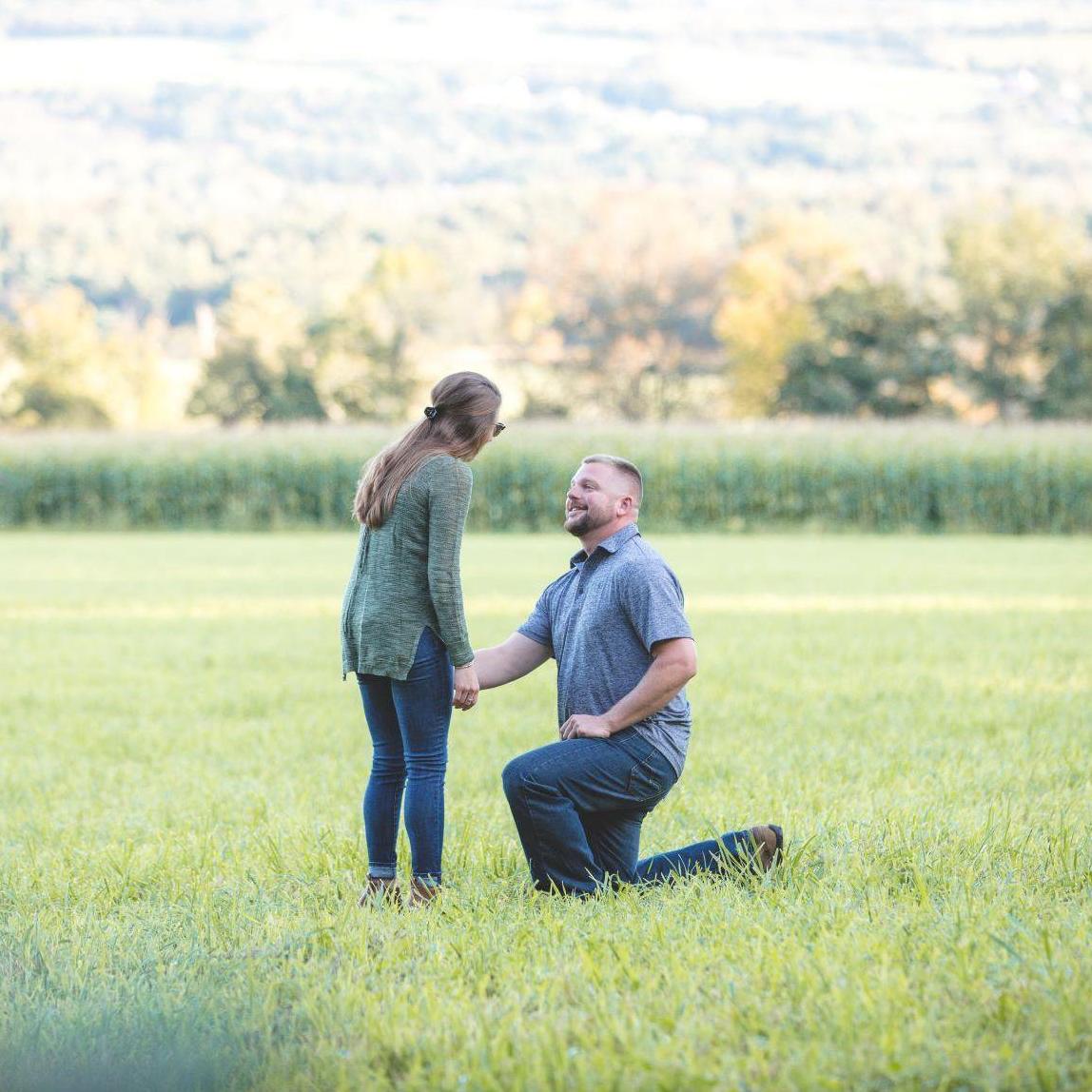 Matt proposed in the exact spot we will be building our house!