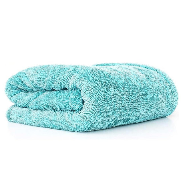The Rag Company - The Liquid8r - Absorbent 70/30 Blend Microfiber Drying Towel for Cars, Trucks, SUVs, Safe for Detailing + Scratch Free, Twist Loop, 1100gsm, 25in x 36in, Aqua Blue