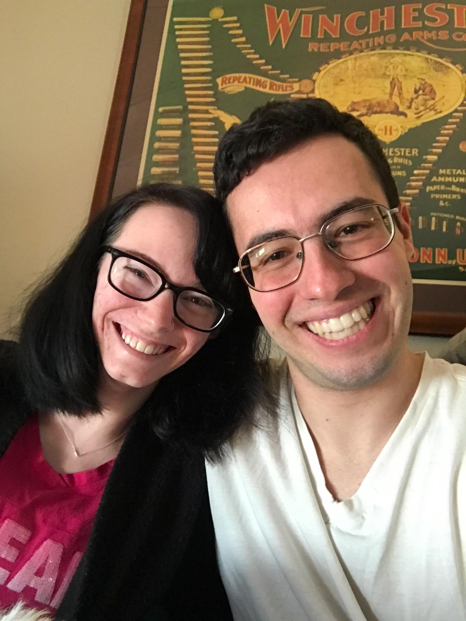 Our first selfie in person together.