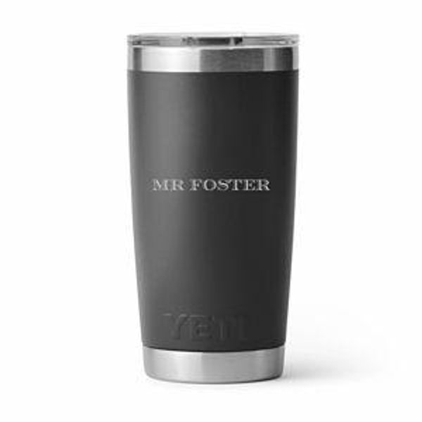 Personalized YETI Rambler 20-Oz. Tumbler with MagSlider Lid Black