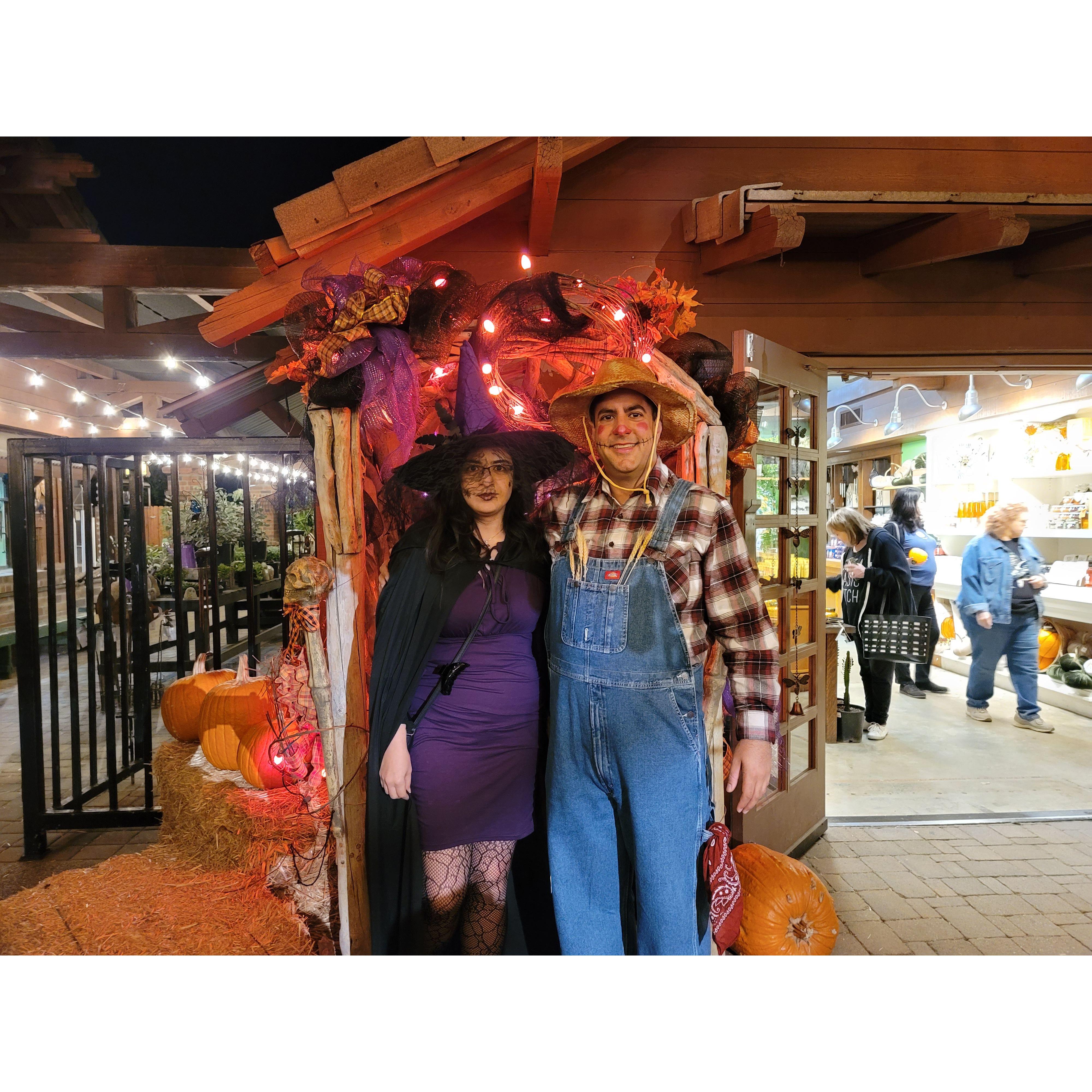 Scarecrow and the Witch! Hana's first Halloween dressing up!