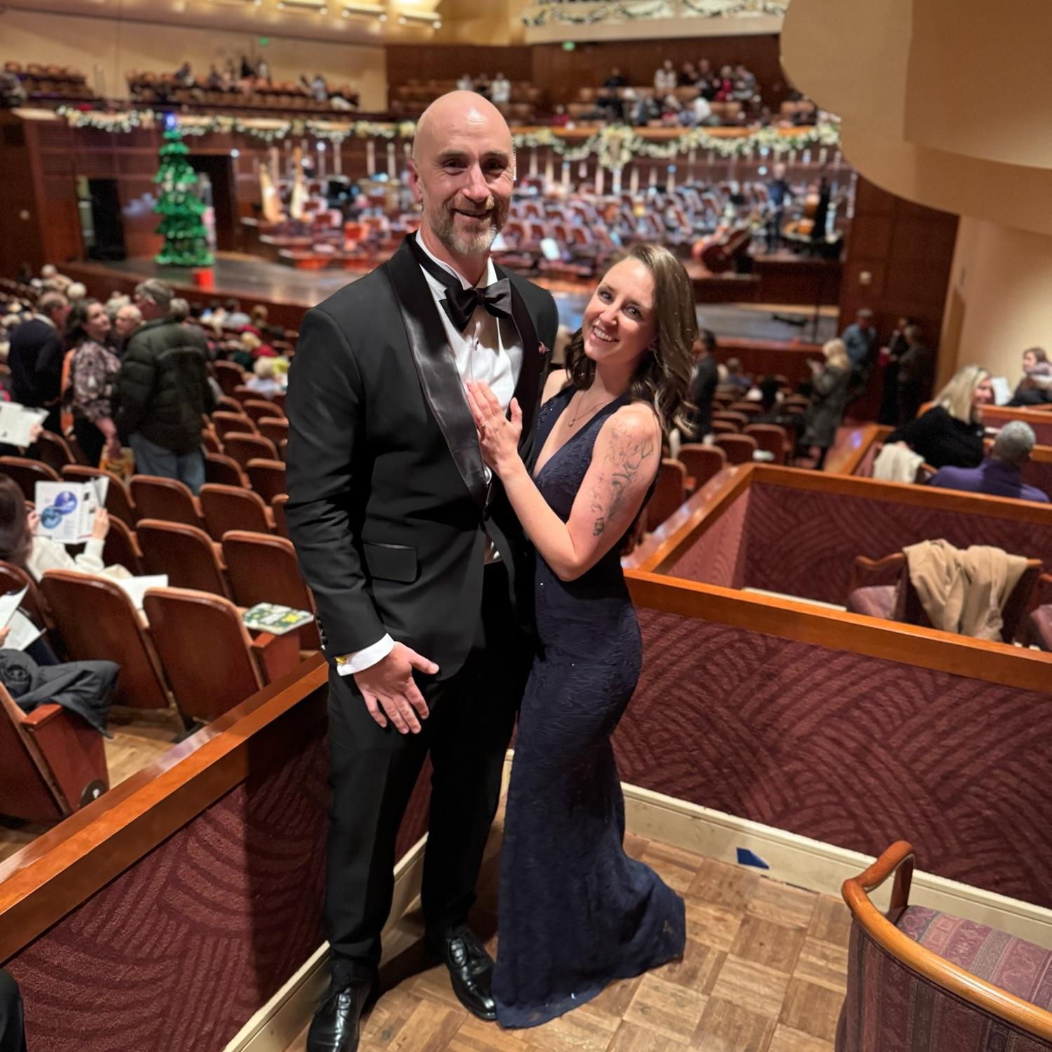 We got engaged at the symphony!