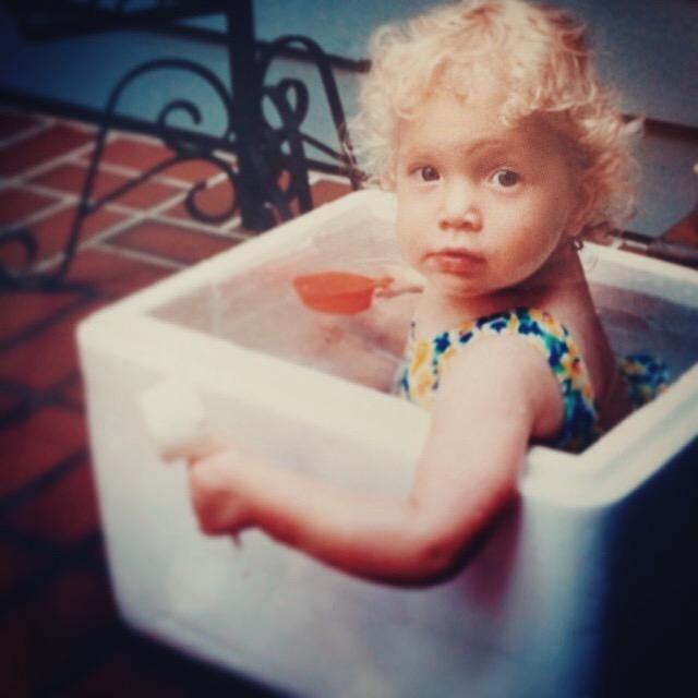Here's Alli in an ice box... she's always loved the cold.