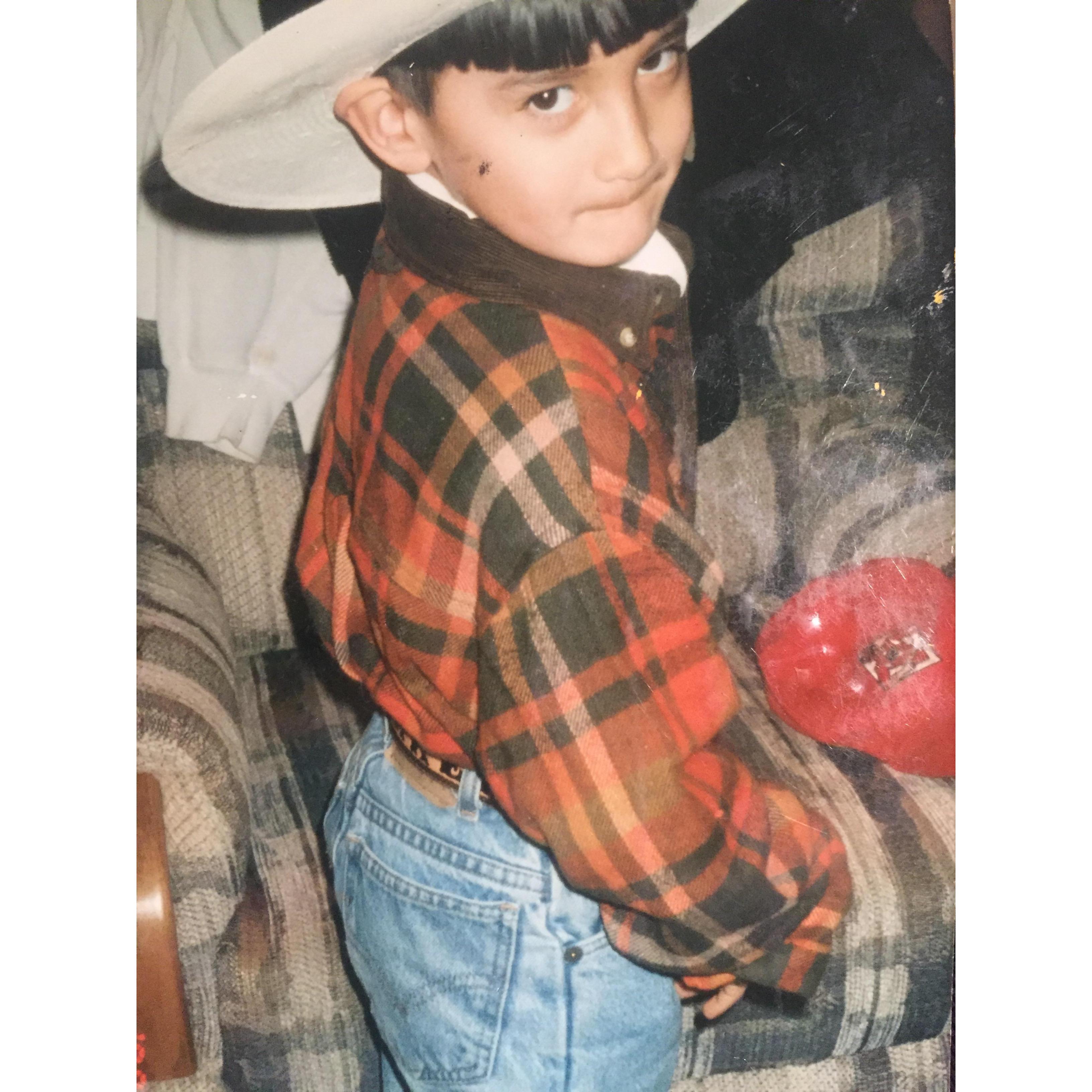 Gus in his cowboy hat