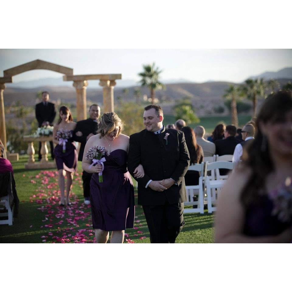 We've had already had practice walking down the aisle!