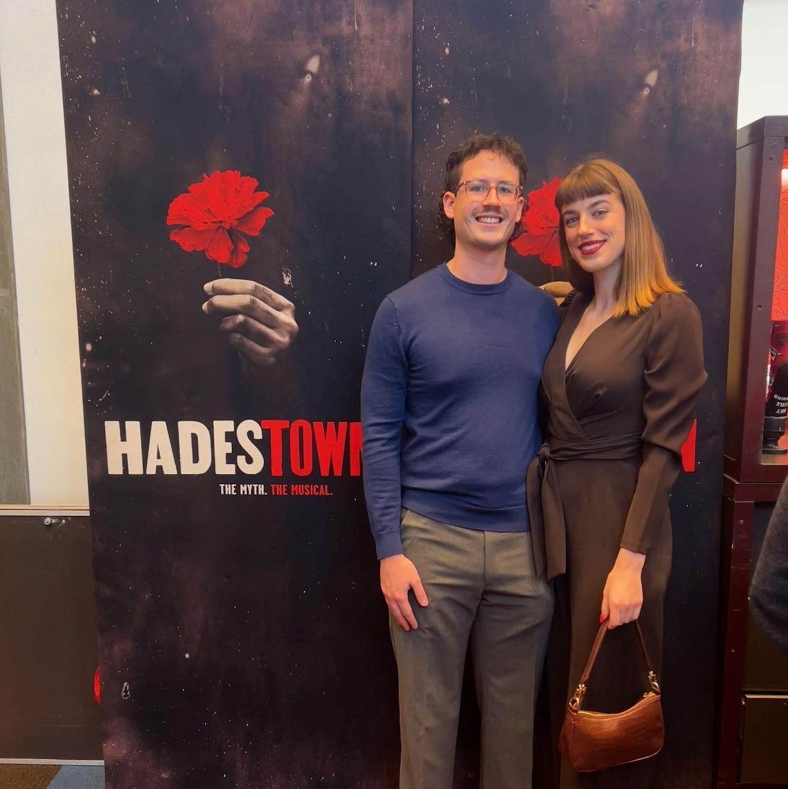 John-Luc and Grace before seeing the off-Broadway production of Hadestown the musical. They love to spend date nights at the theatre.