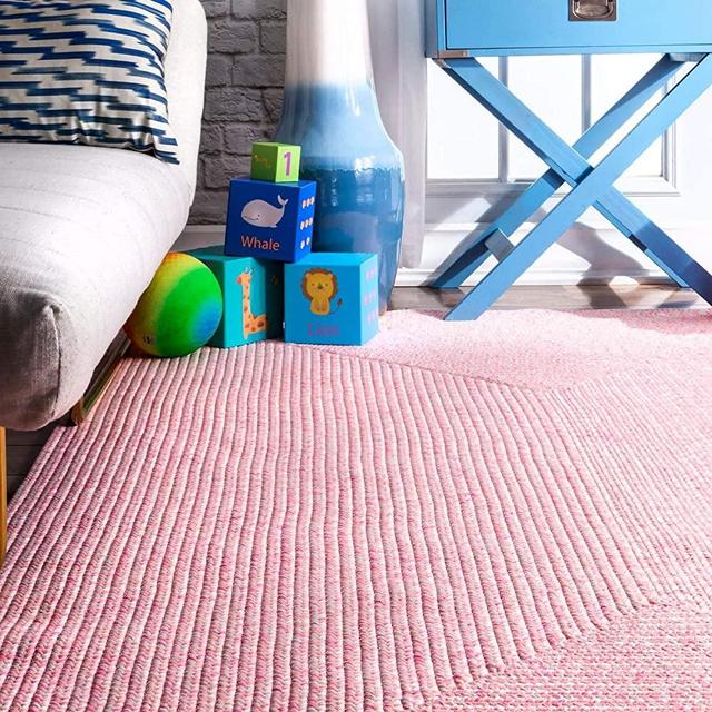 nuLOOM Lefebvre Braided Indoor/Outdoor Area Rug, 6' x 9', Pink