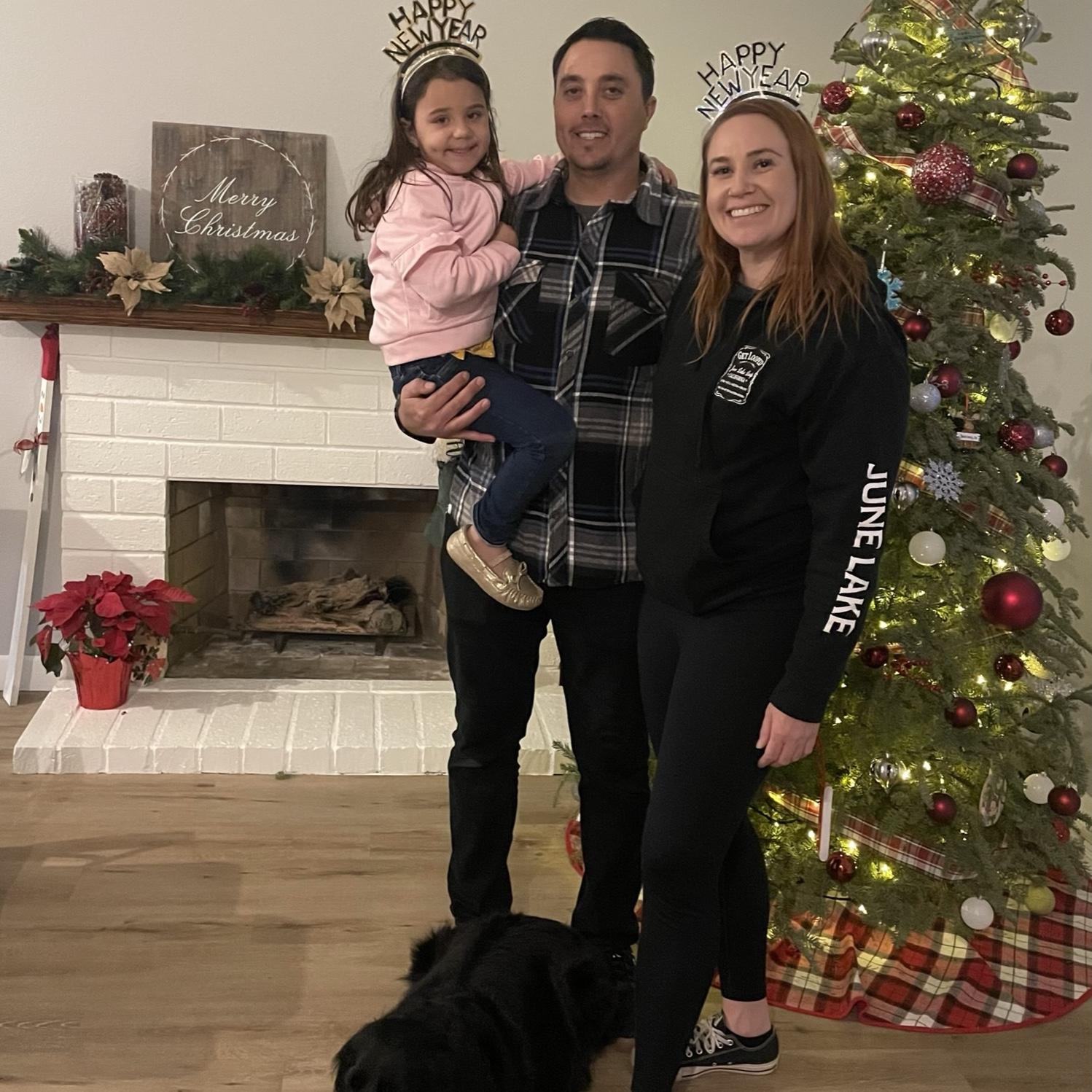 Celebrating our first New Years Eve together as a family at our house.
