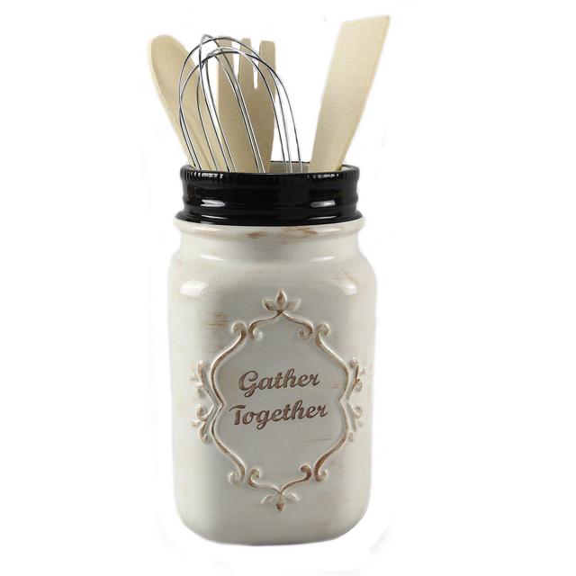 Mason Jar Kitchen Utensil Holder