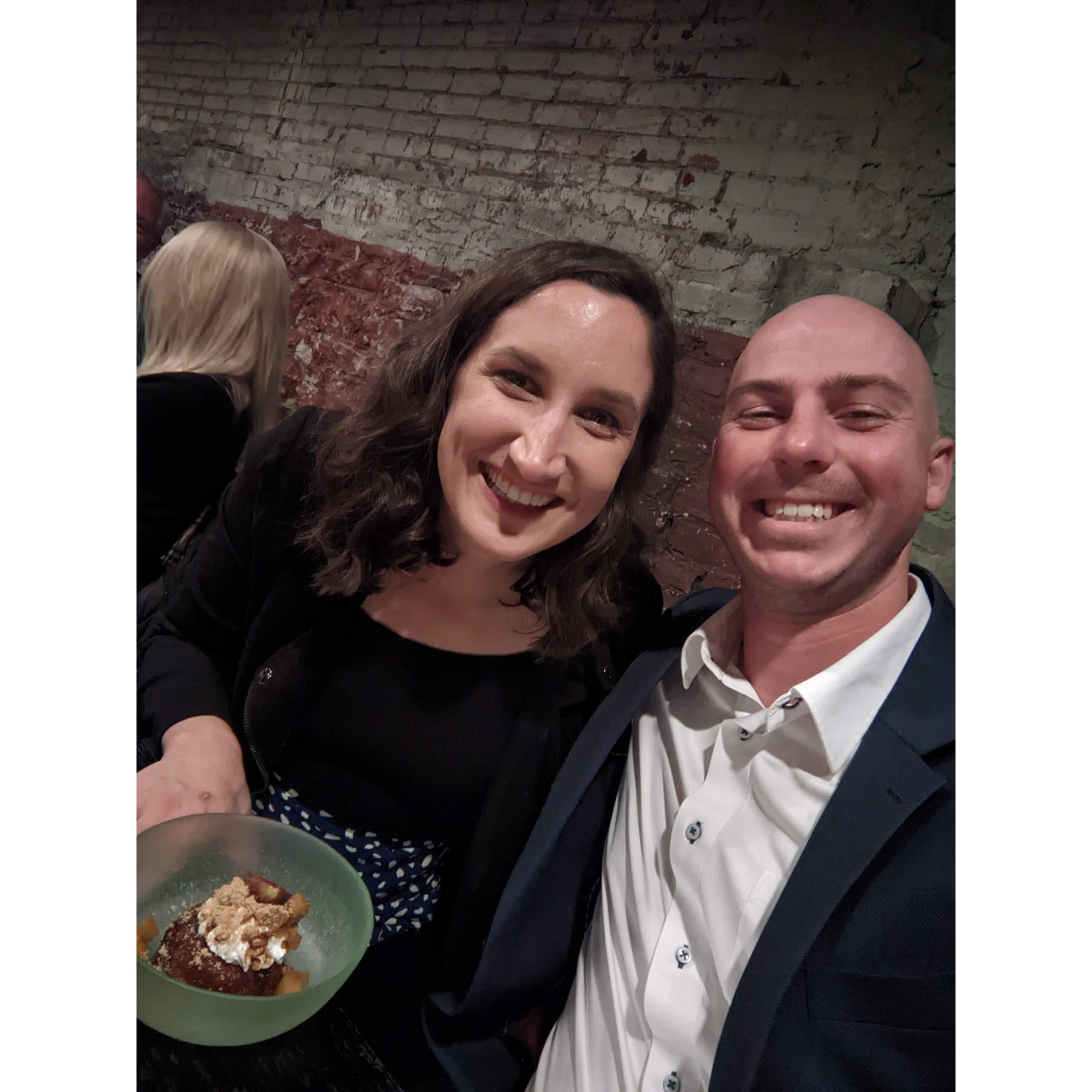 We talked about going to this tasting menu and seeing Tom Segura on our first date